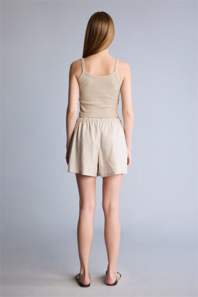 Женщины Бежевый Linen Blended