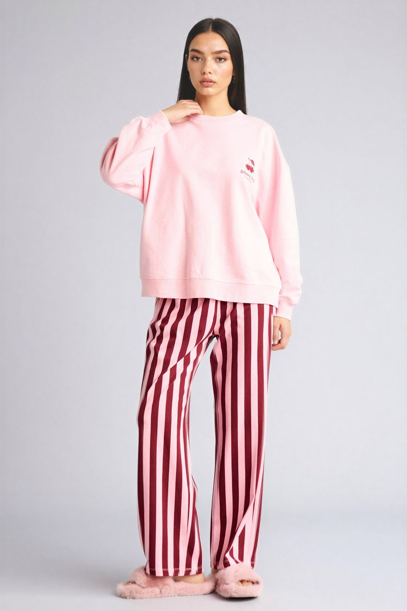 Woman Pink 2 piece Regular Fit Set