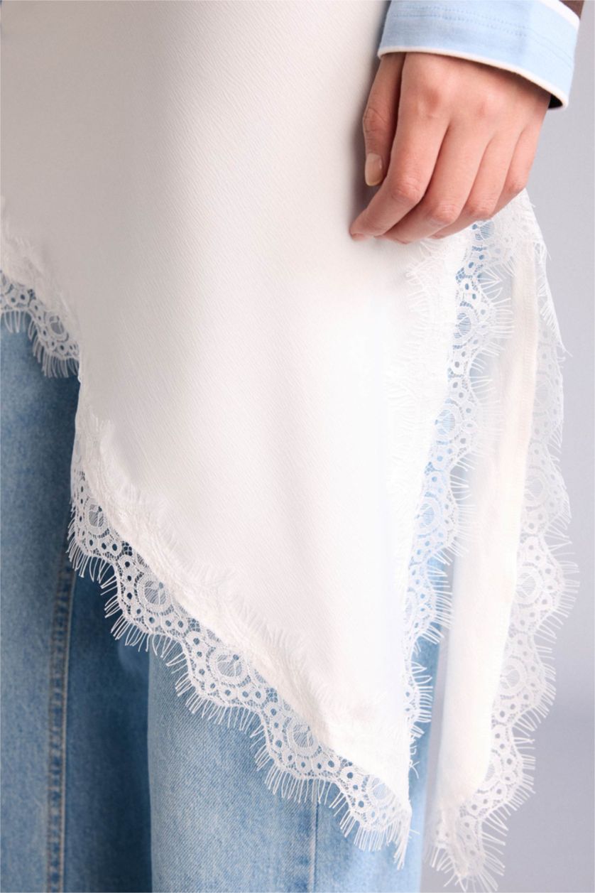 Женщины Бежевый Юбка со средней талией из сатина для женщин