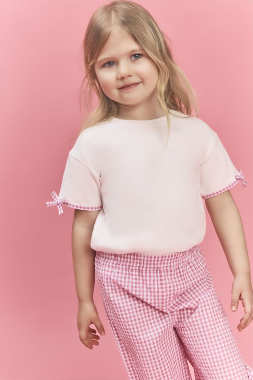 Baby Girls Ecru Baby Girl Ribbed 2 Piece Set