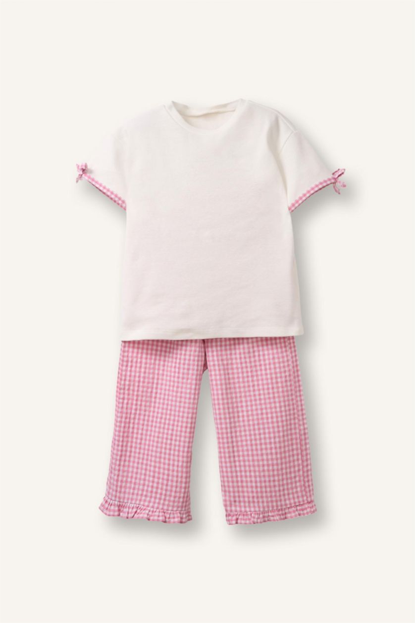 Baby Girls Ecru Baby Girl Ribbed 2 Piece Set