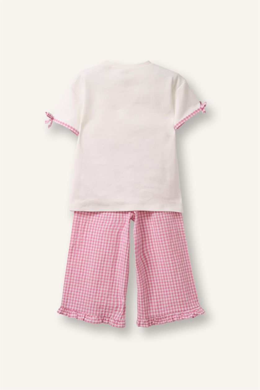 Baby Girls Ecru Baby Girl Ribbed 2 Piece Set