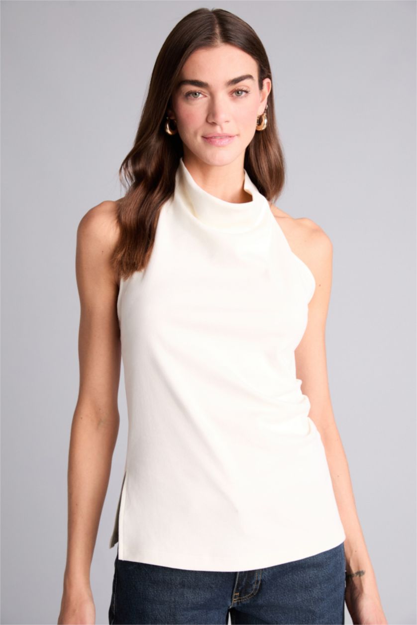 Kadın Ekru Slım Fıt Atlet