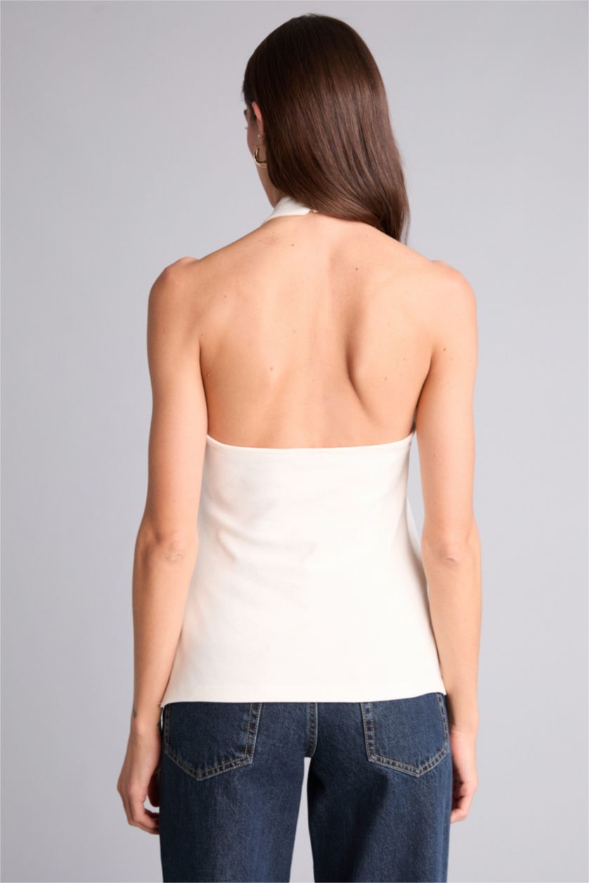 Kadın Ekru Slım Fıt Atlet