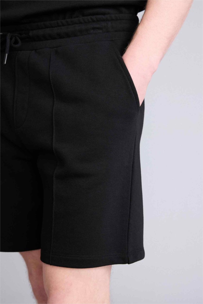 MAN Black Regular Fit Thin Sweatshirt Fabric Knitted Bottoms