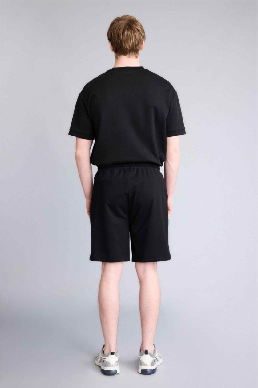 MAN Black Regular Fit Thin Sweatshirt Fabric Knitted Bottoms