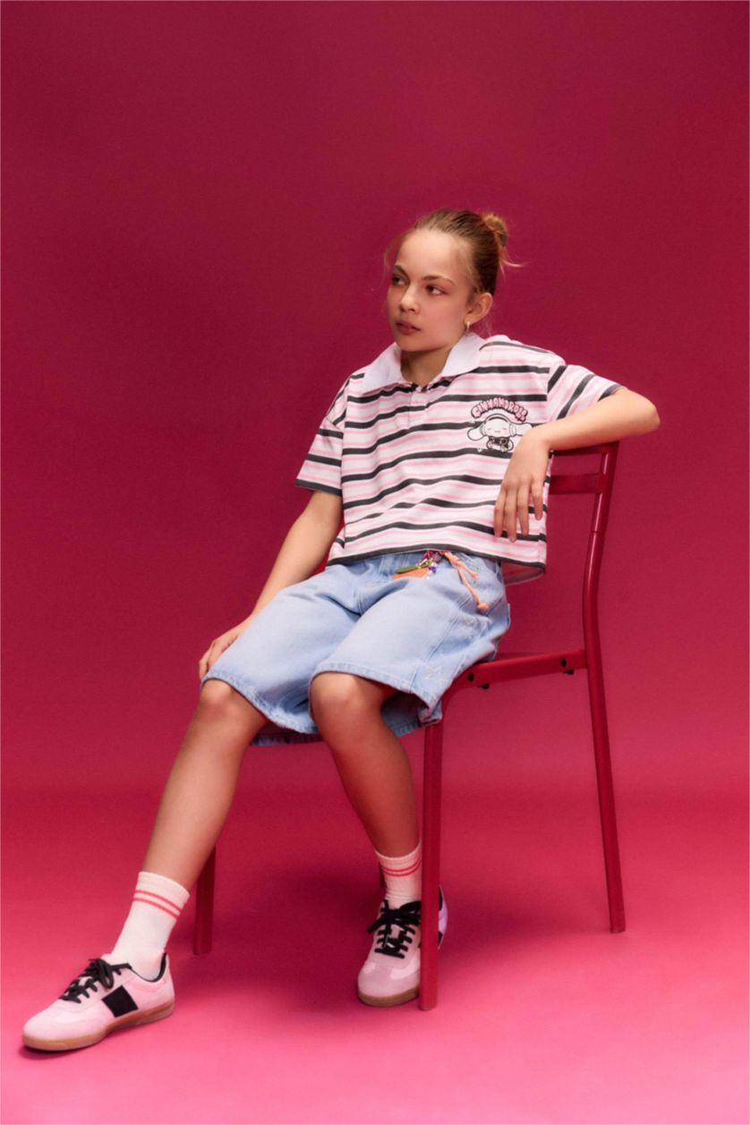 FILLES BLEU Clair Short en jean pour fille