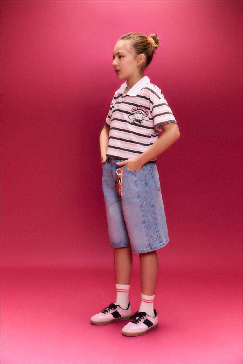 FILLES BLEU Clair Short en jean pour fille