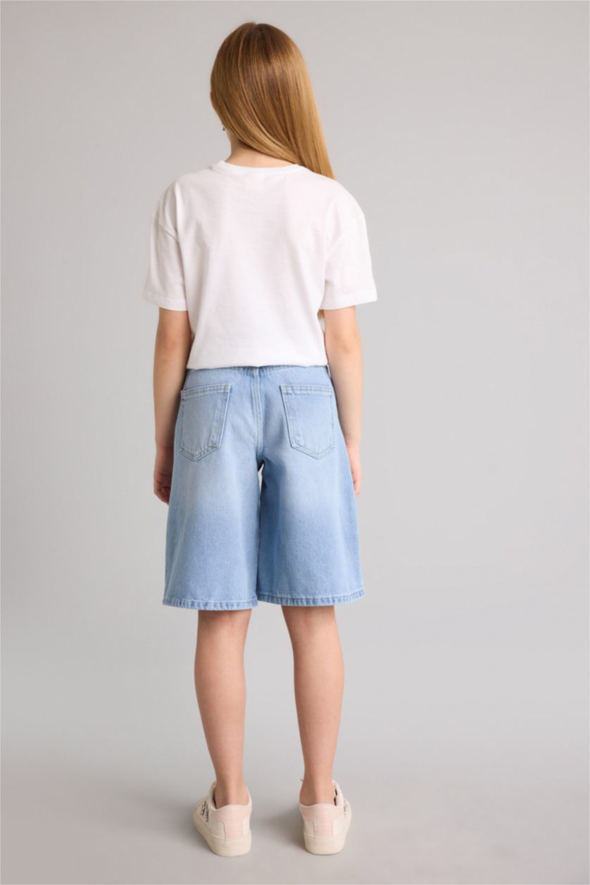 Қыздар Және Жасөспірімдер Ашық Көк Қыз балаларға арналған джинс шорты