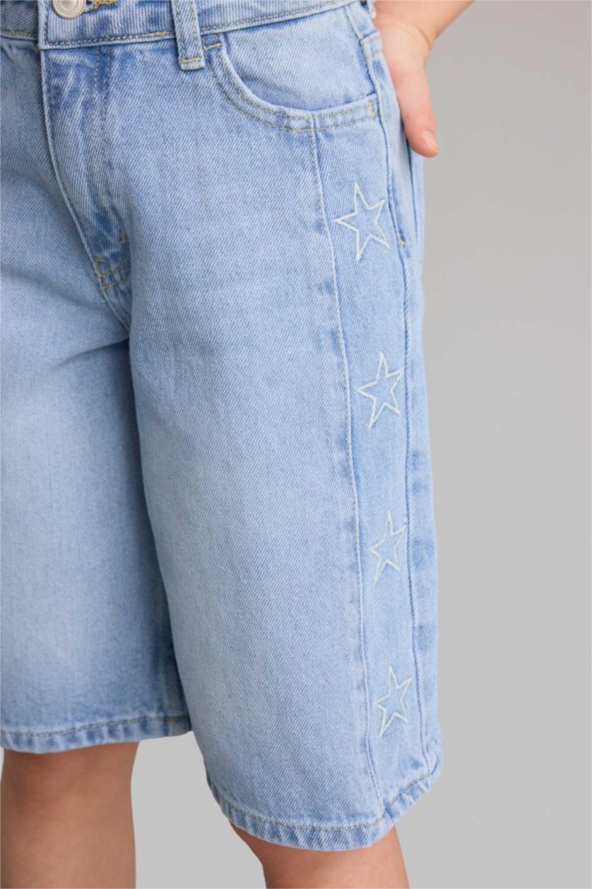 FILLES BLEU Clair Short en jean pour fille
