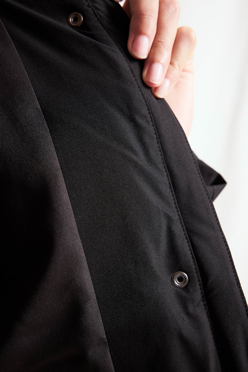 نساء أسود Zipper Puffer Jacket
