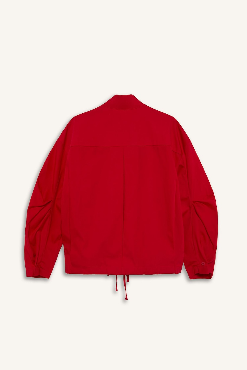 Kadın Kırmızı %100 Pamuk Regular Fit Poplin Tunik