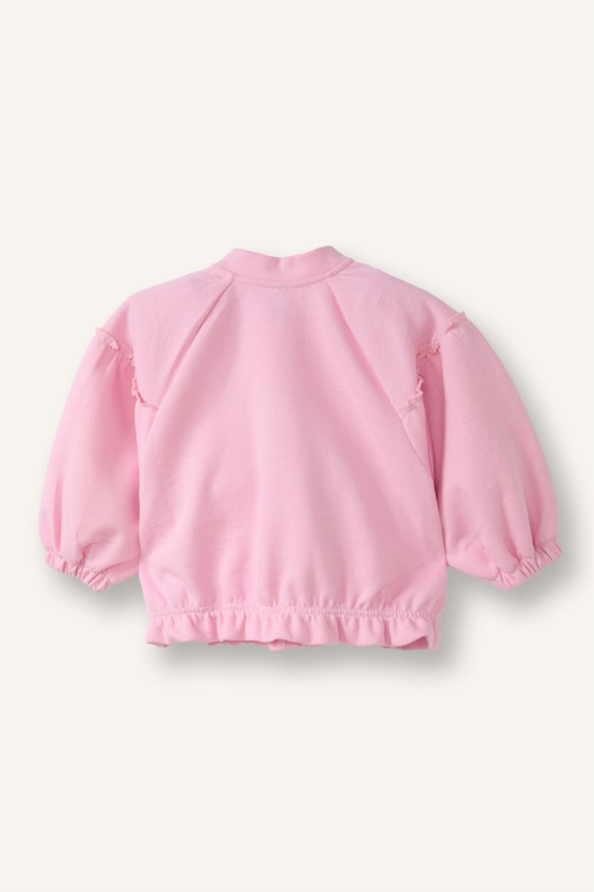 Kız Bebek Pembe Bomber Hırka Kız Bebek