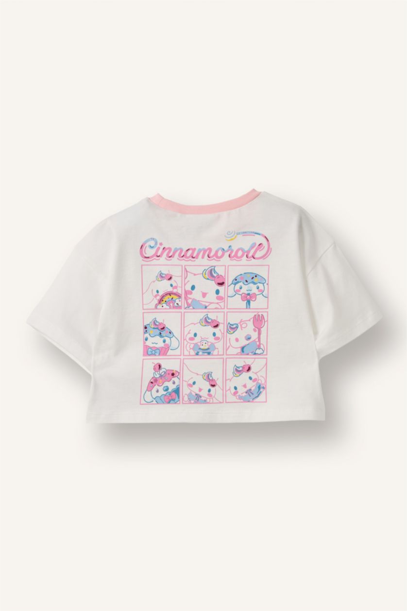 Kız Bebek Ekru Cınnamoroll Oversıze Penye Tişört Kız Bebek