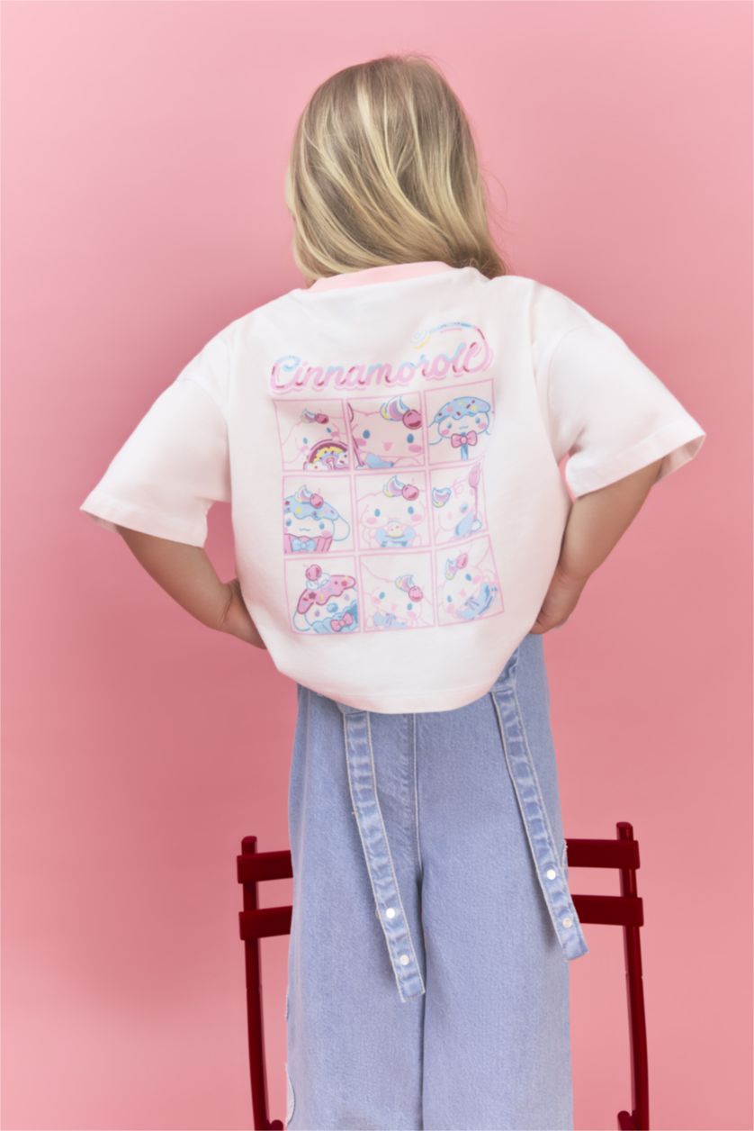 Baby Girls Ecru Oversize Fit Short Sleeve T-Shirt