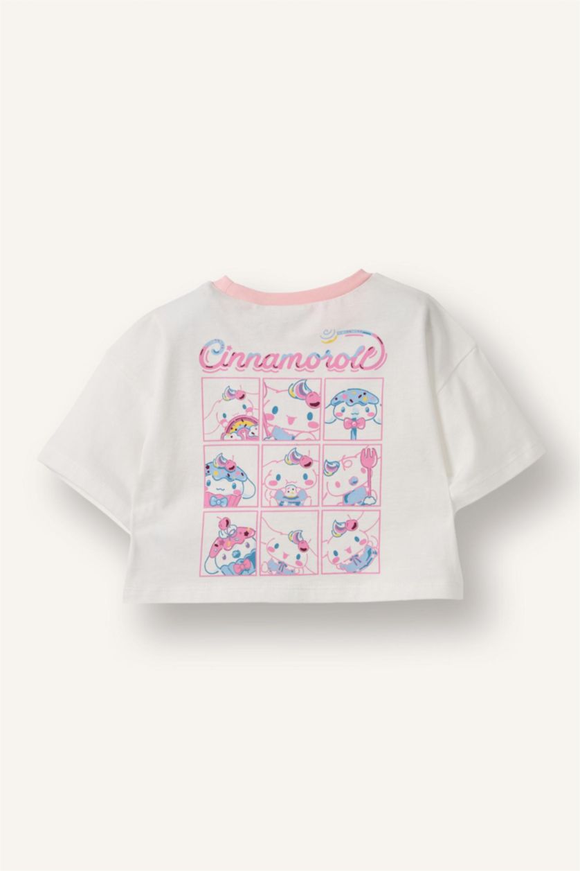 Baby Girls Ecru Oversize Fit Short Sleeve T-Shirt
