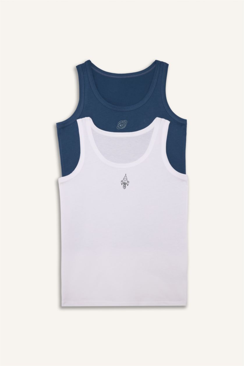 Boys & Teens Indigo Boy 2 piece Regular Fit Tank Top