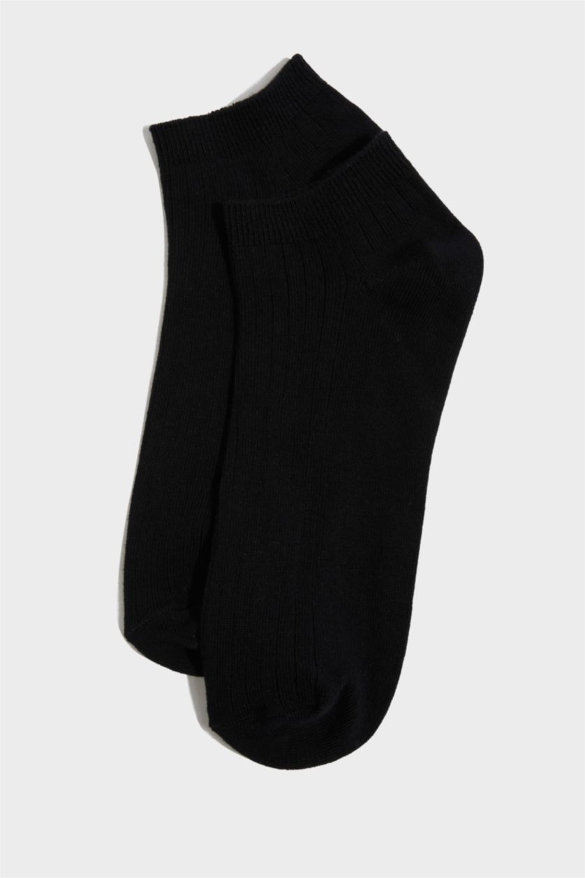 رجالي أسود شرابات قصيرة رجالي قطن - 5 قطع