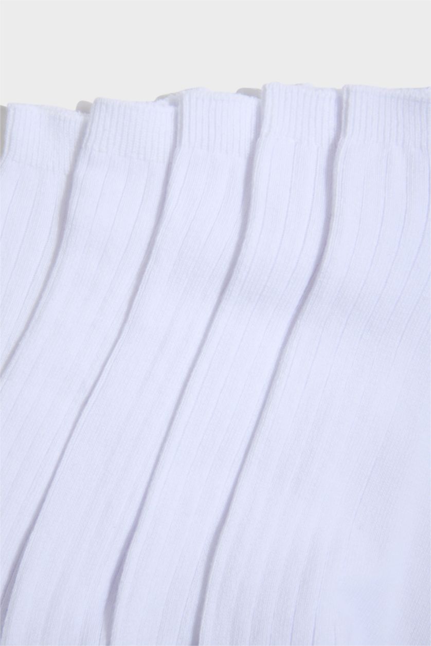 Erkek Beyaz Erkek 5'li Pamuklu Patik Çorap