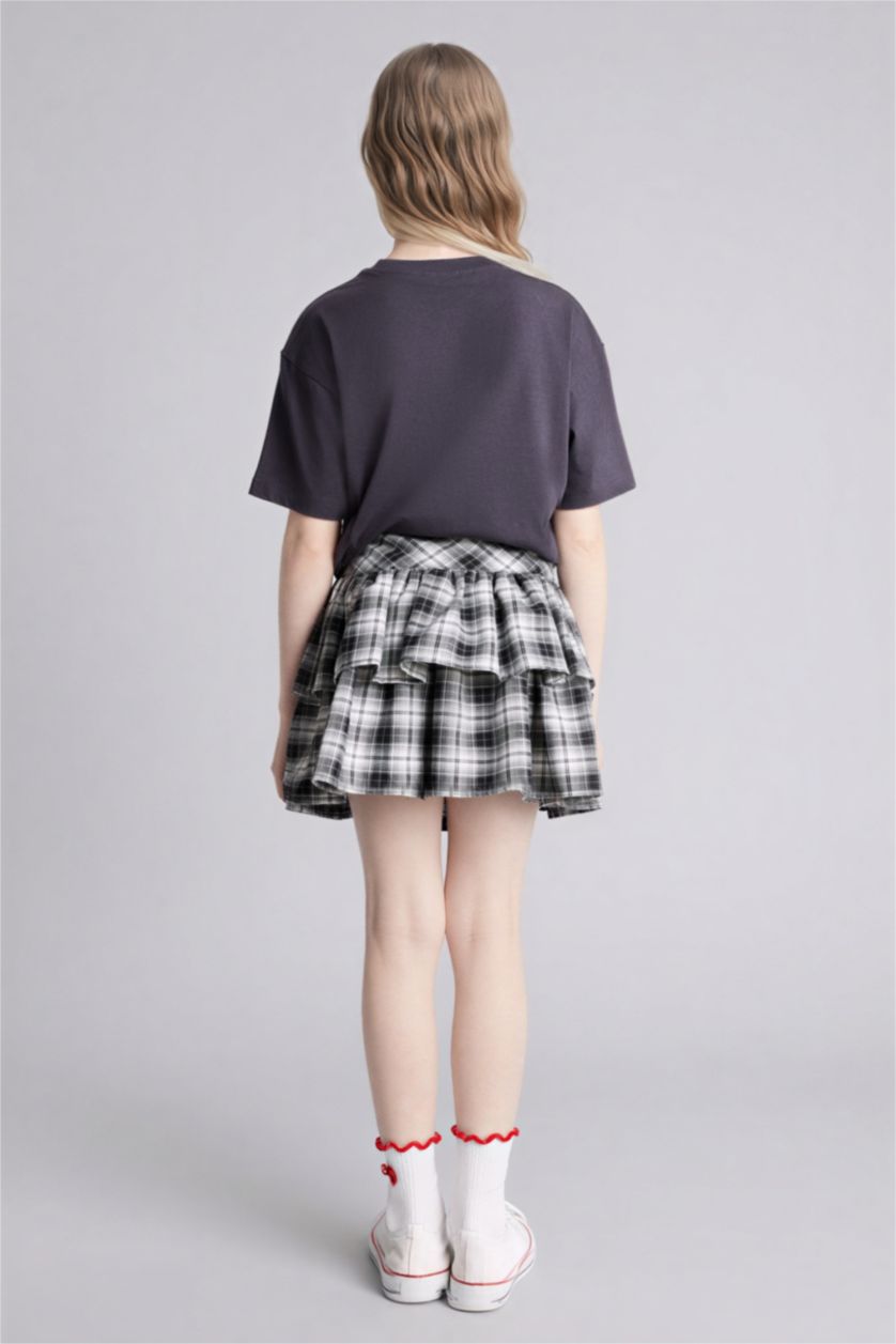 بنات أسود تنورة بناتي فلانيل