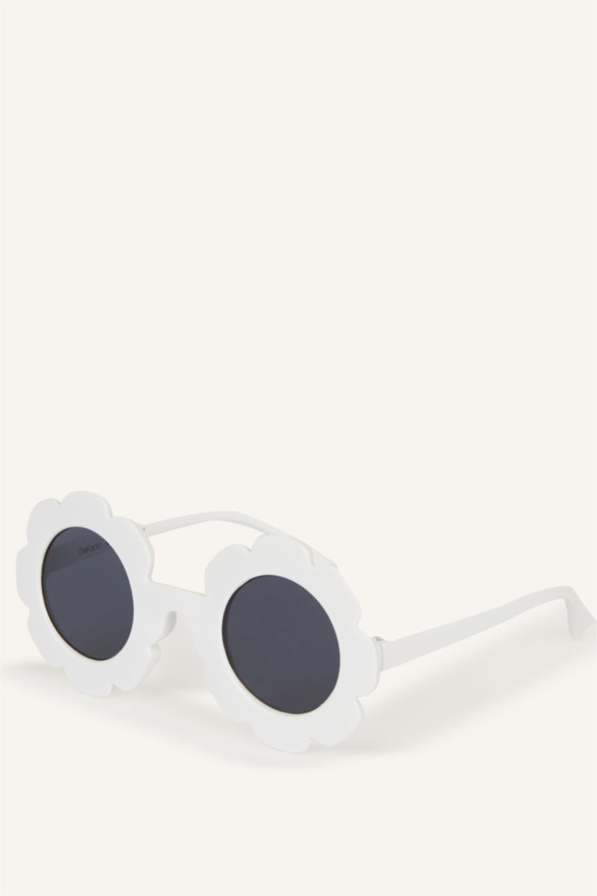 Kız Çocuk - Genç Kız Beyaz Güneş Gözlüğü Kız Çocuk