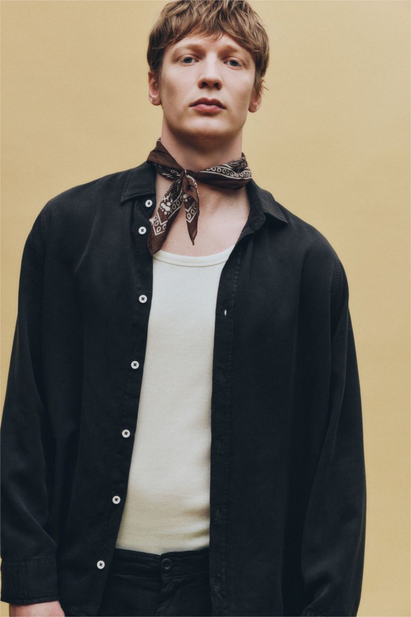 Man Anthracite Man Long Sleeve Shirt