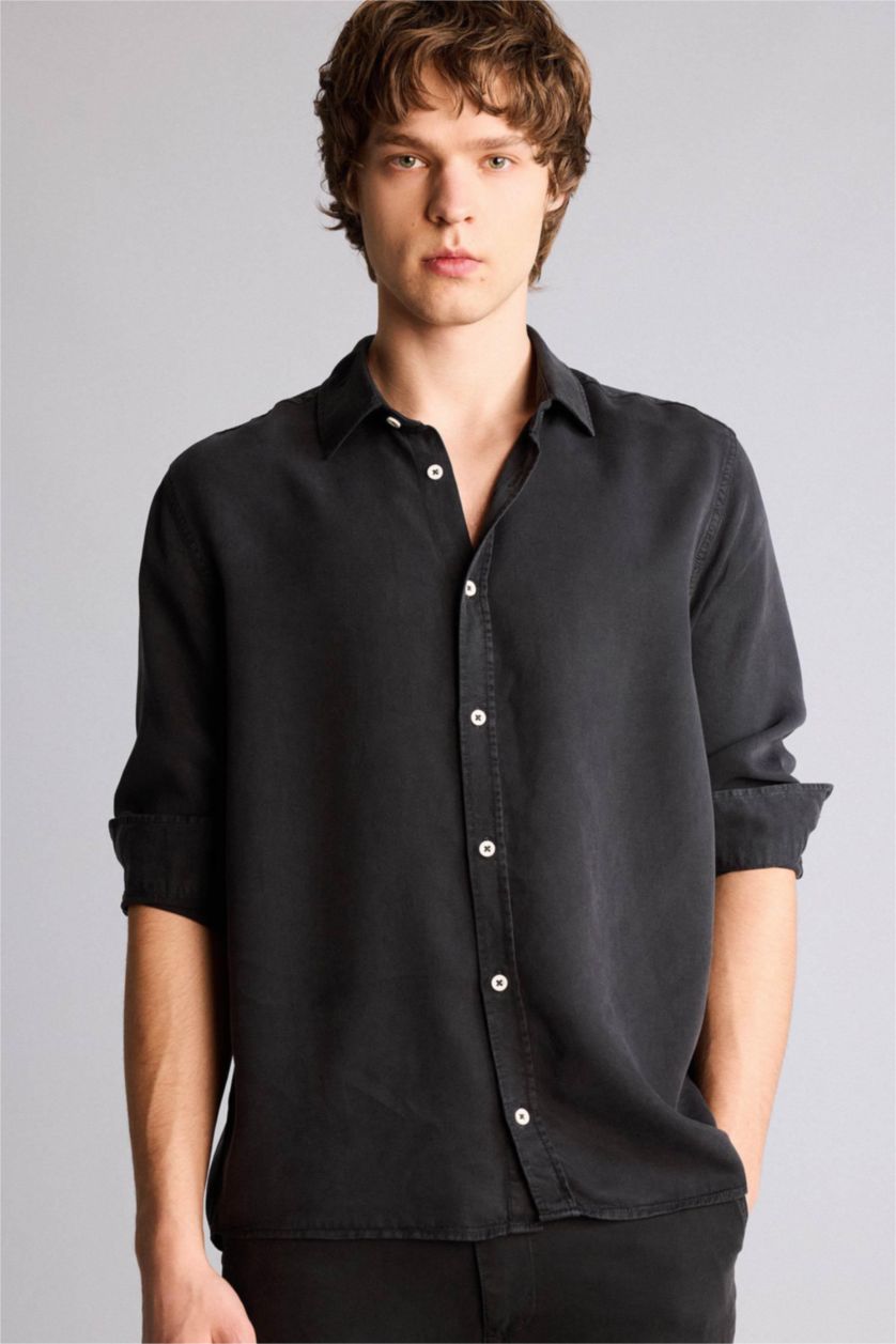 Man Anthracite Man Long Sleeve Shirt