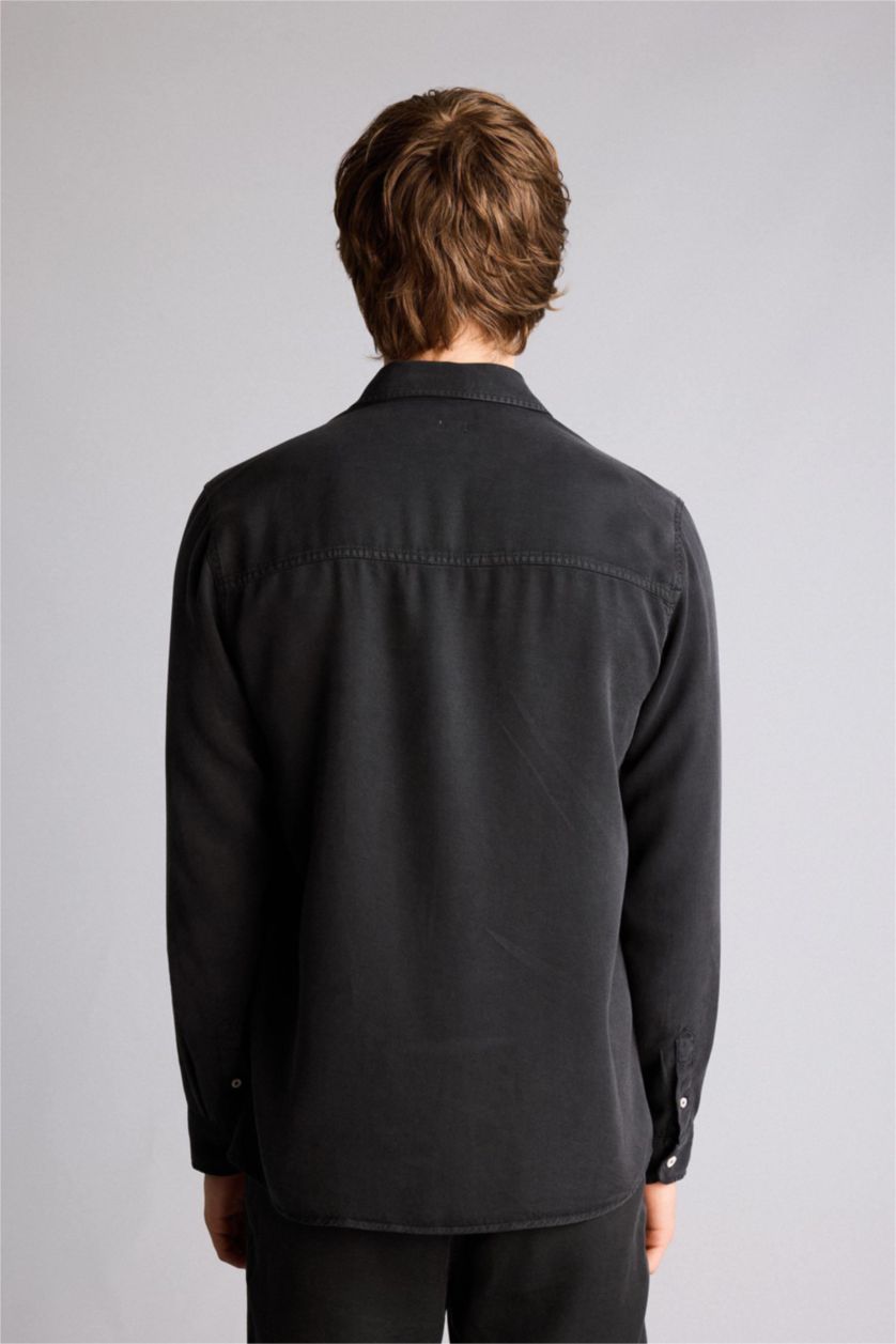 Man Anthracite Man Long Sleeve Shirt