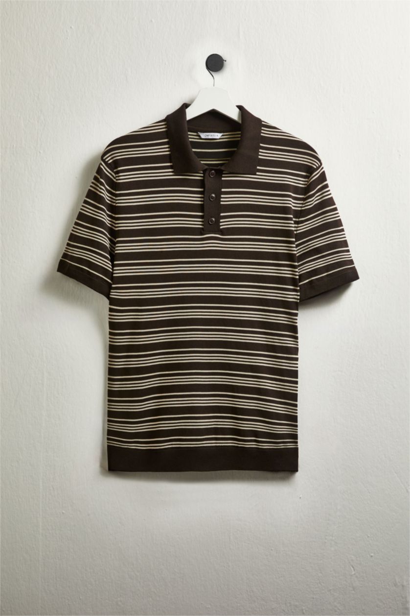 رجال بني تيشيرت بولو نص ردن