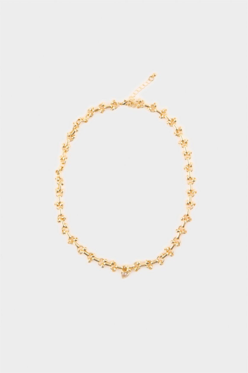 Kadın Altın Kadın Gold Taşlı Kolye