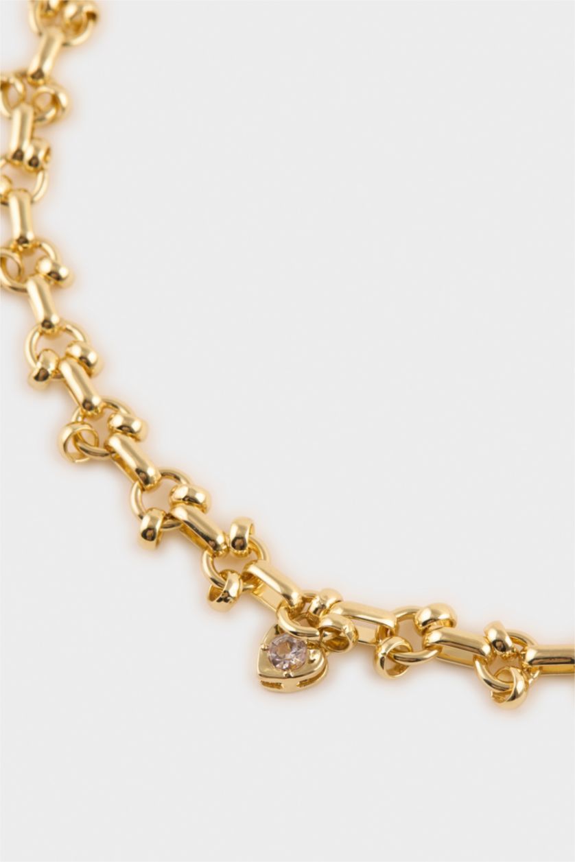 Kadın Altın Kadın Gold Taşlı Kolye