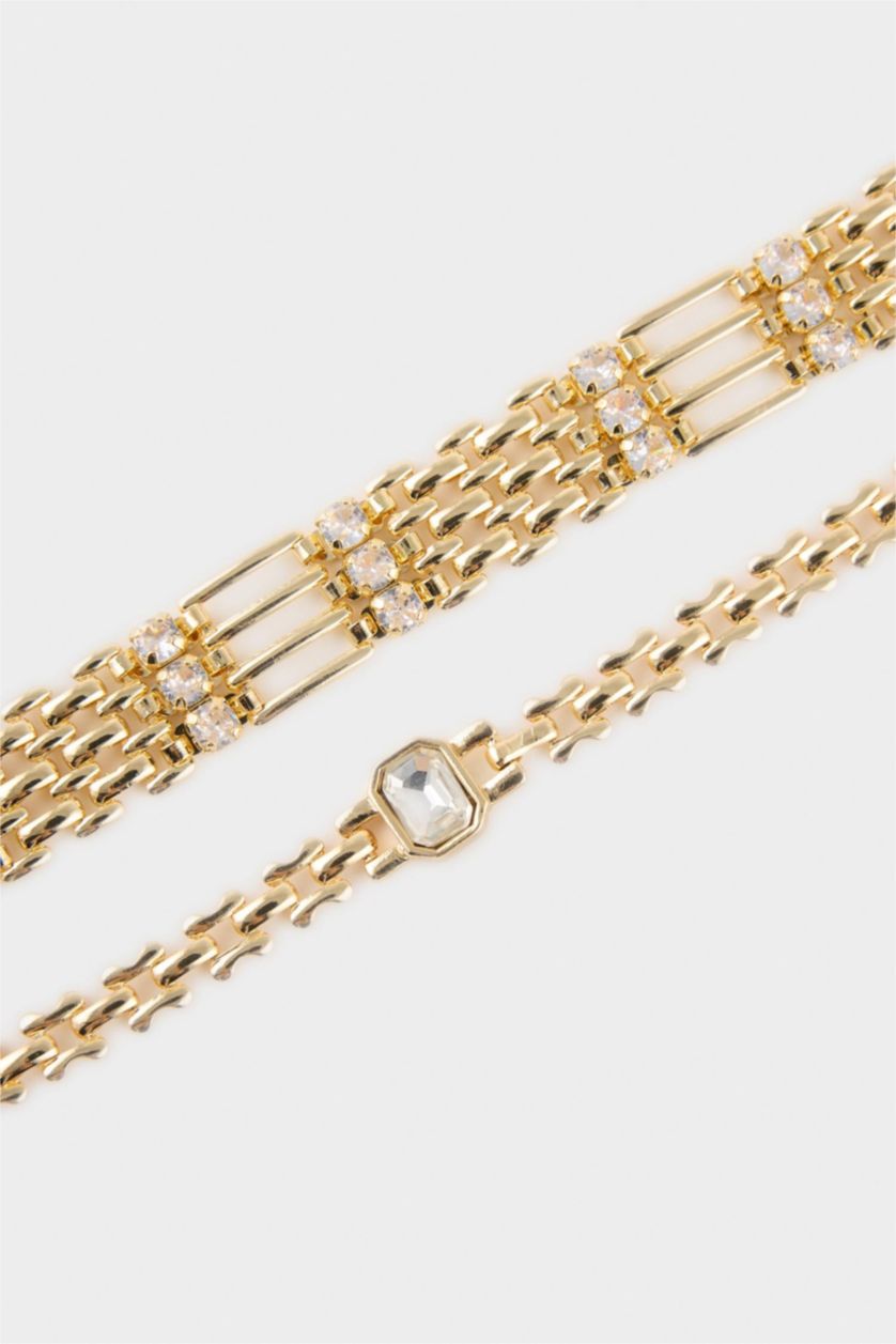 WOMAN GOLD Woman 2 Piece Bracelet Set