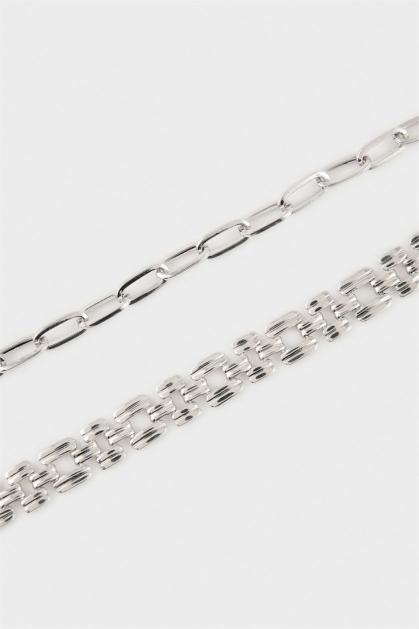 Kadın Gümüş Kadın 2'li Bileklik