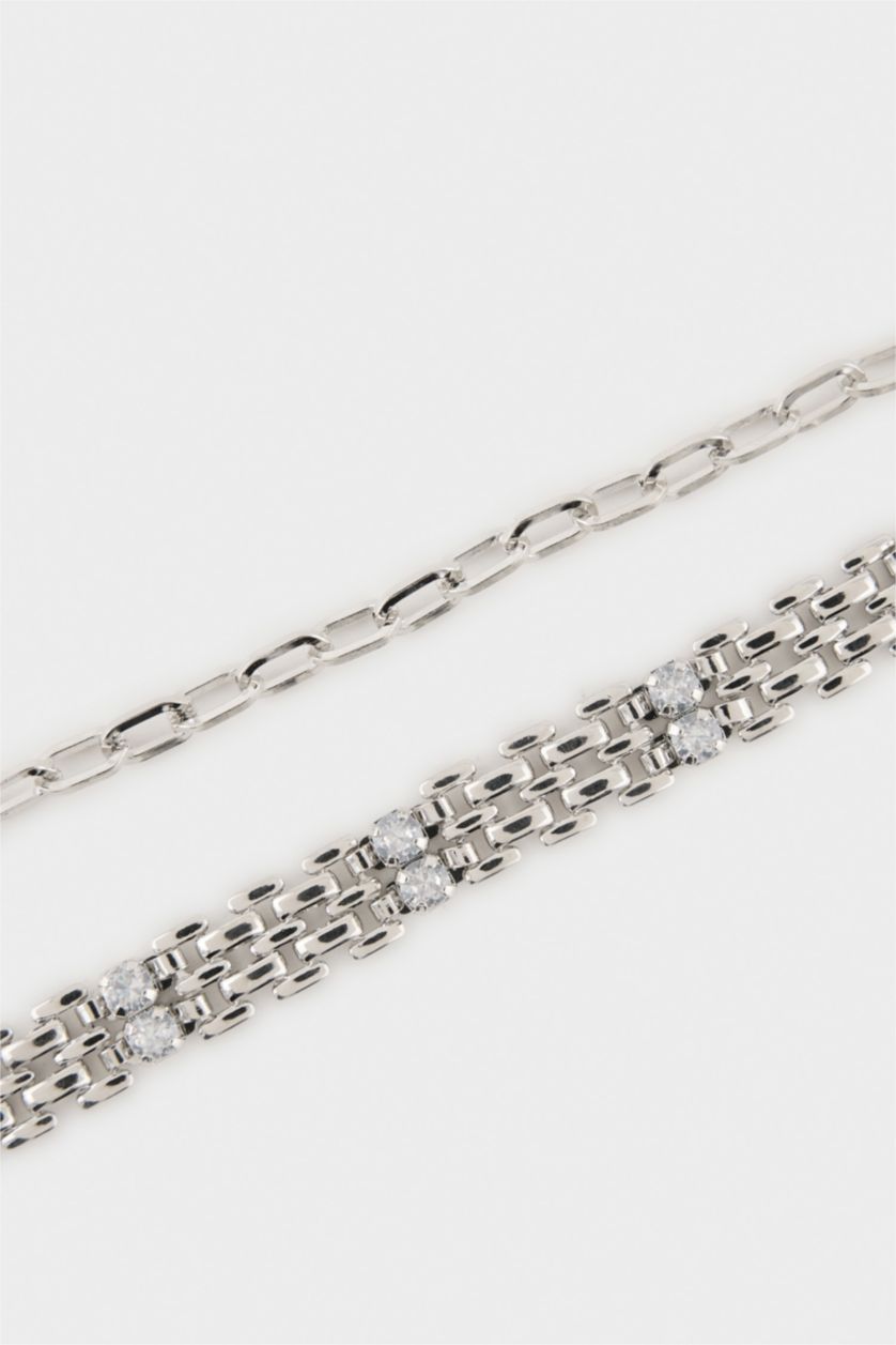 Kadın Gümüş Kadın 2'li Bileklik