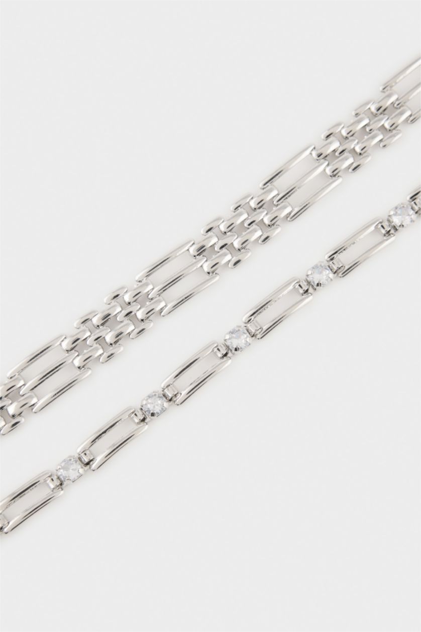 Kadın Gümüş Kadın 2'li Bileklik