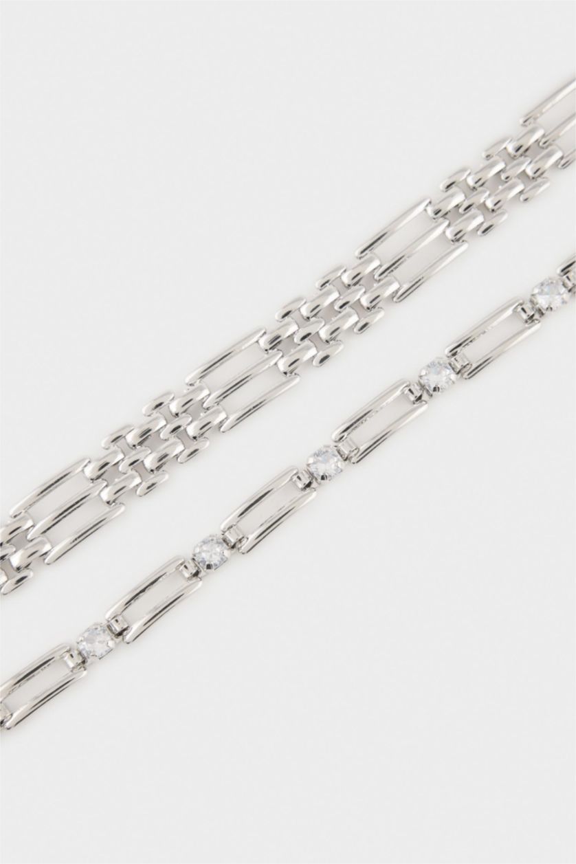 Kadın Gümüş Kadın 2'li Bileklik