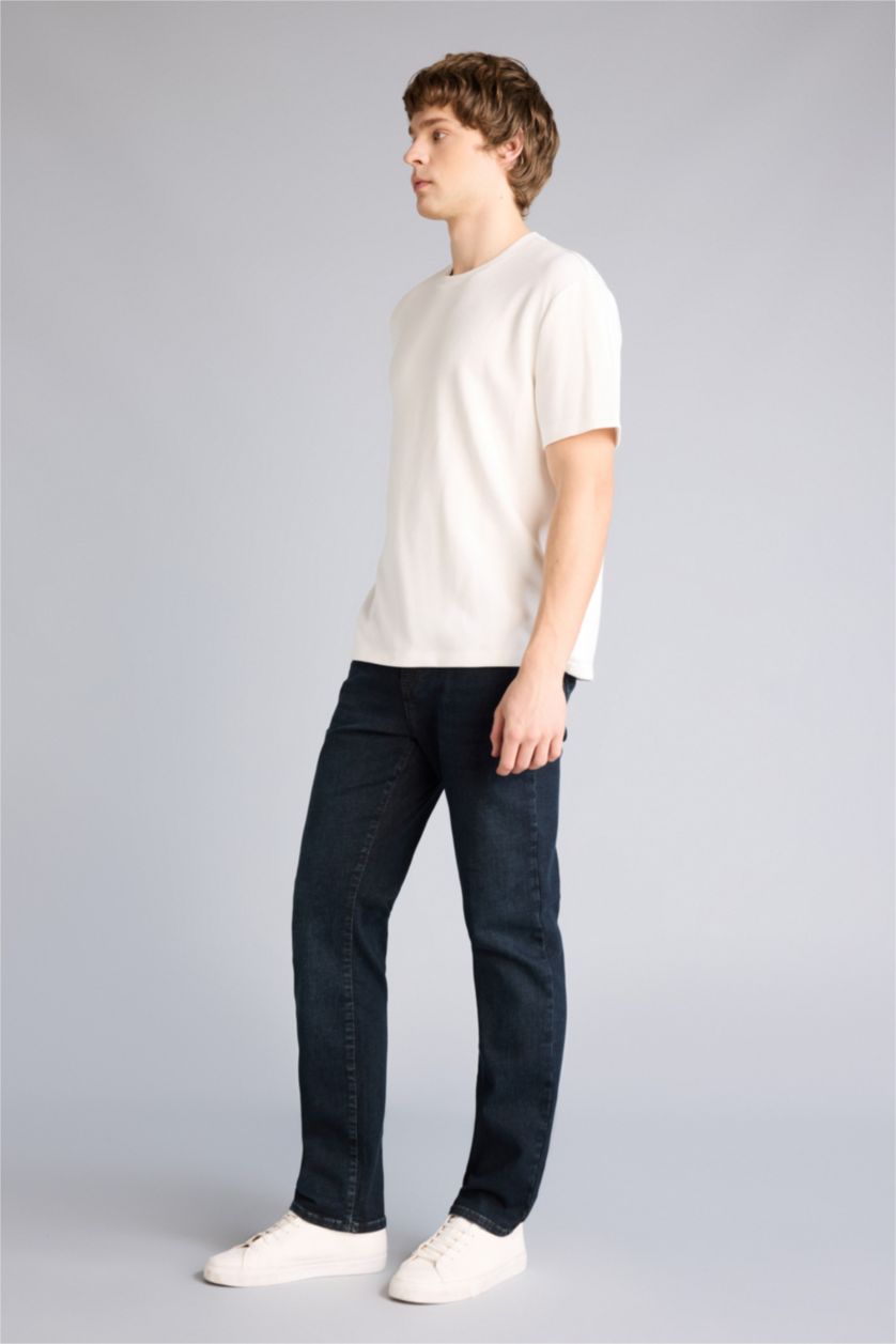 Erkek Koyu Mavi Yumuşak Dokulu Sergio Jean Pantolon