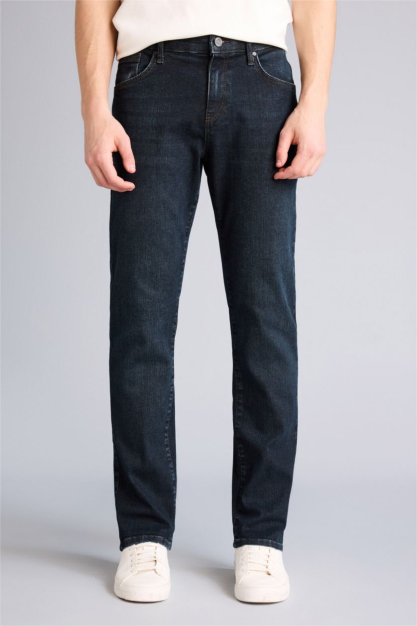 Erkek Koyu Mavi Yumuşak Dokulu Sergio Jean Pantolon