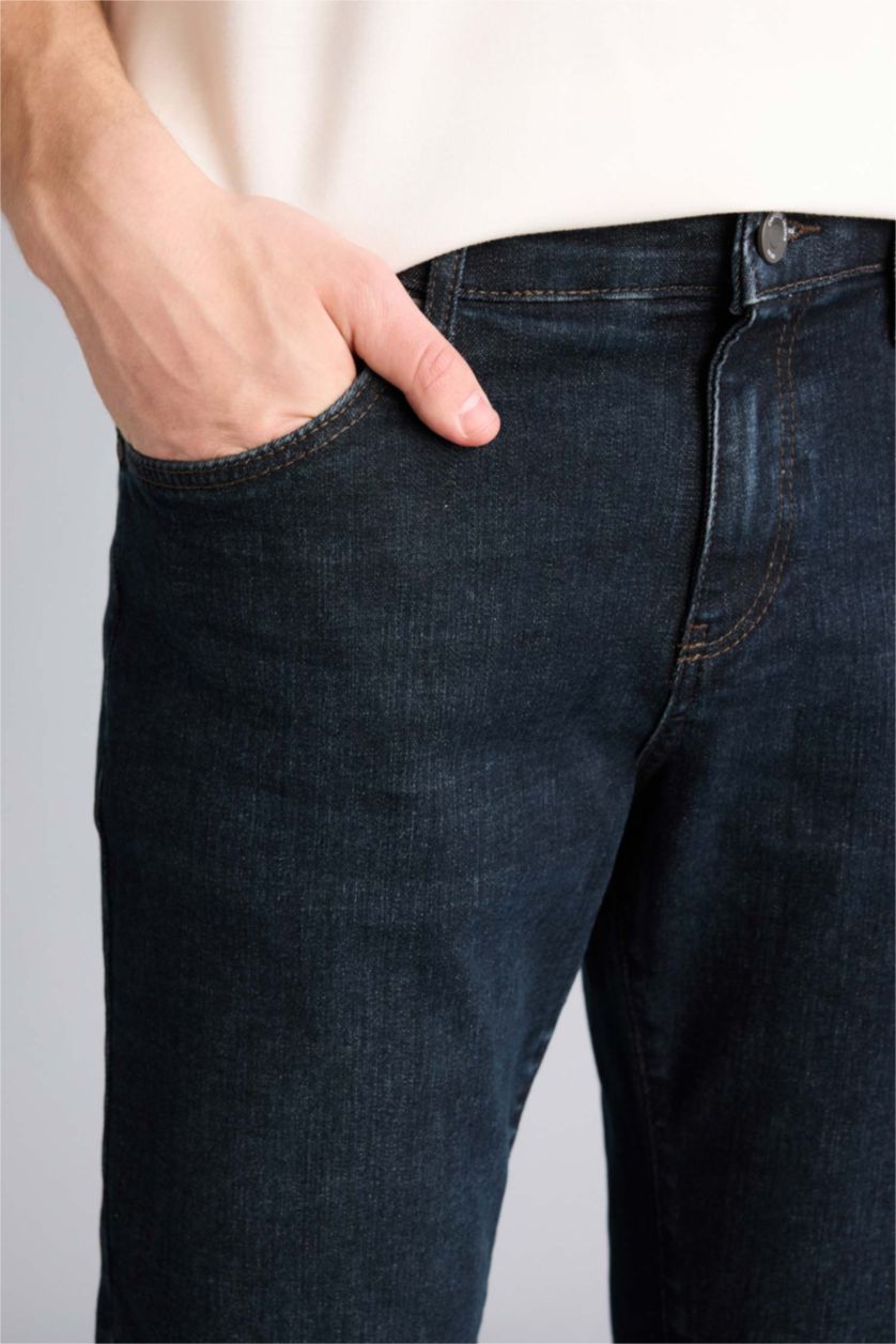 Erkek Koyu Mavi Yumuşak Dokulu Sergio Jean Pantolon