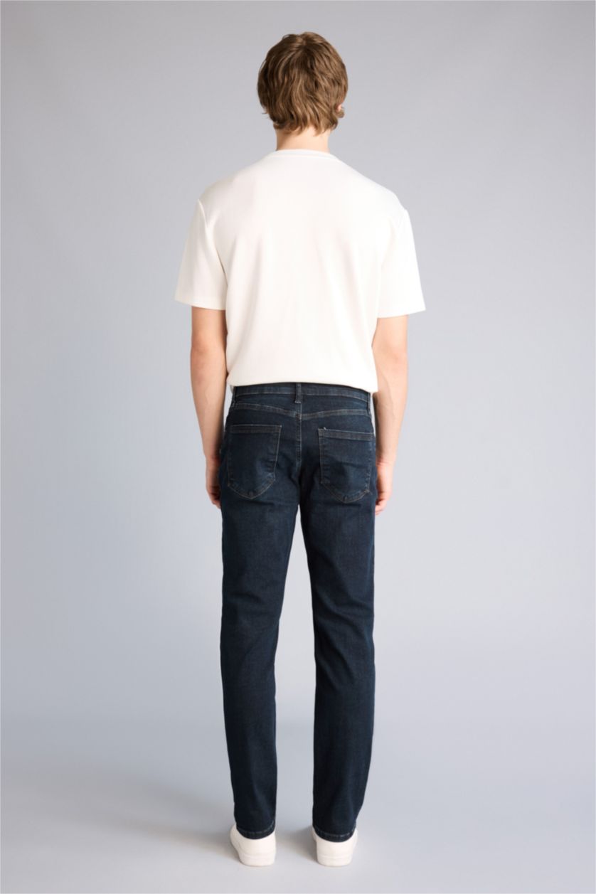 Erkek Koyu Mavi Yumuşak Dokulu Sergio Jean Pantolon