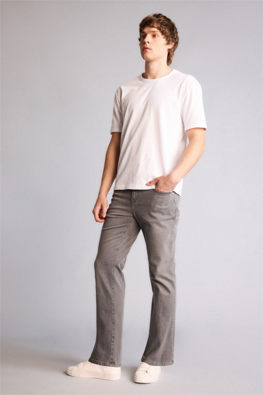 Erkek Gri Yumuşak Dokulu Sergio Jean Pantolon