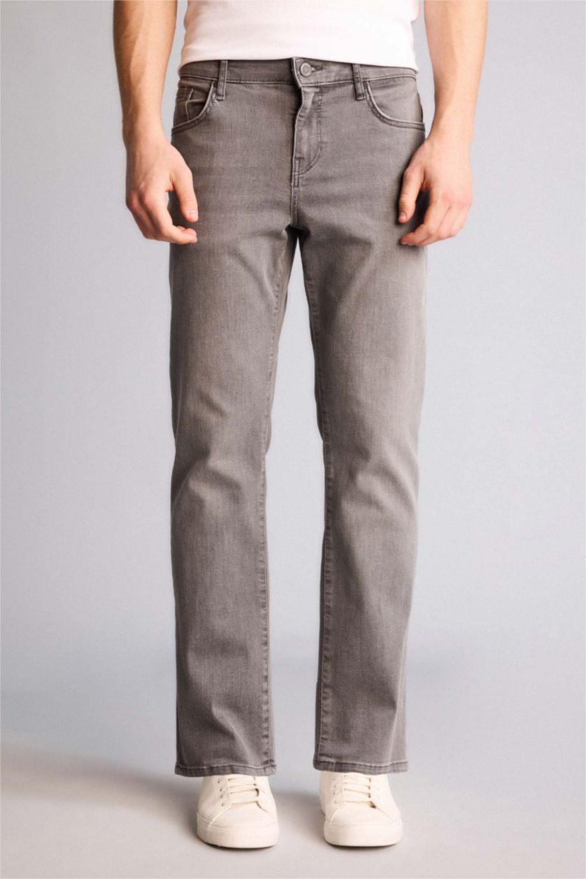 Erkek Gri Yumuşak Dokulu Sergio Jean Pantolon