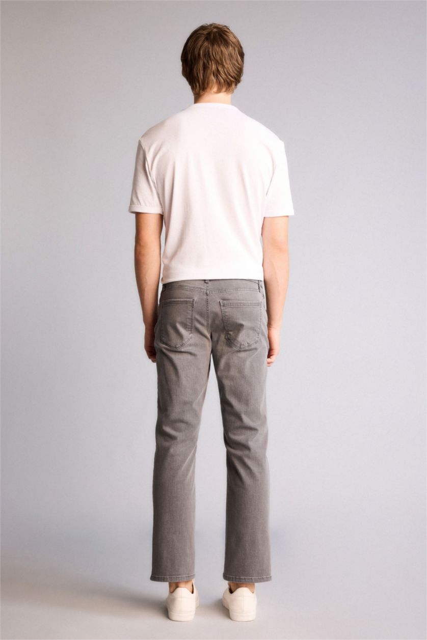 Erkek Gri Yumuşak Dokulu Sergio Jean Pantolon