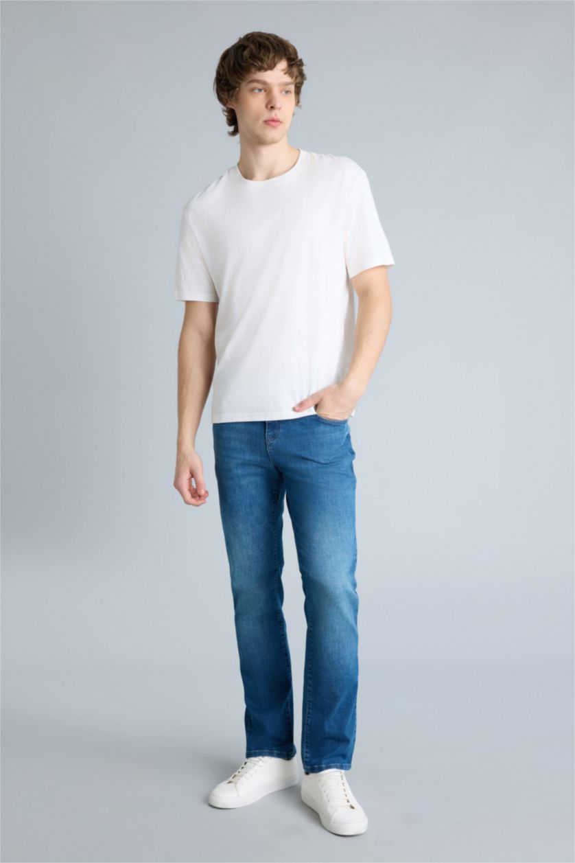 Erkek Mavi Yumuşak Dokulu Sergio Jean Pantolon