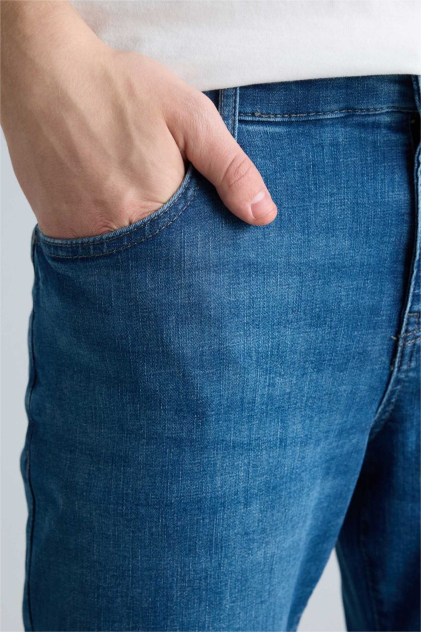 Erkek Mavi Yumuşak Dokulu Sergio Jean Pantolon