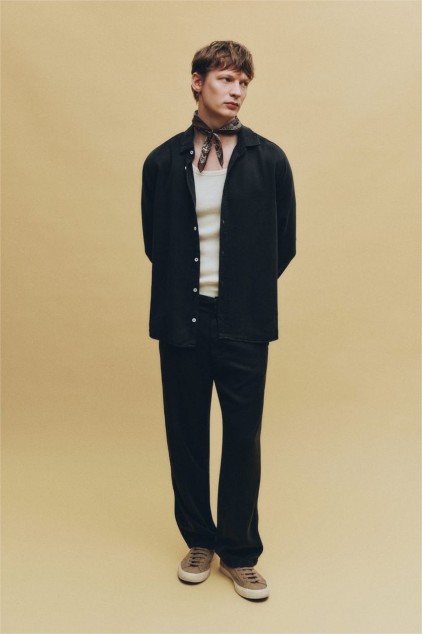 Erkek Antrasit Premium Beli Lastikli Pantolon