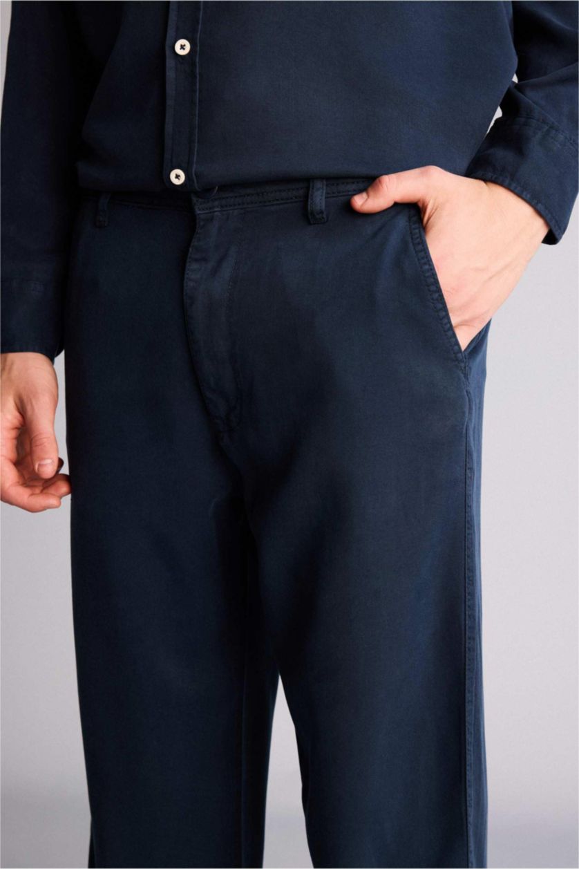 Erkek Lacivert Premium Beli Lastikli Pantolon