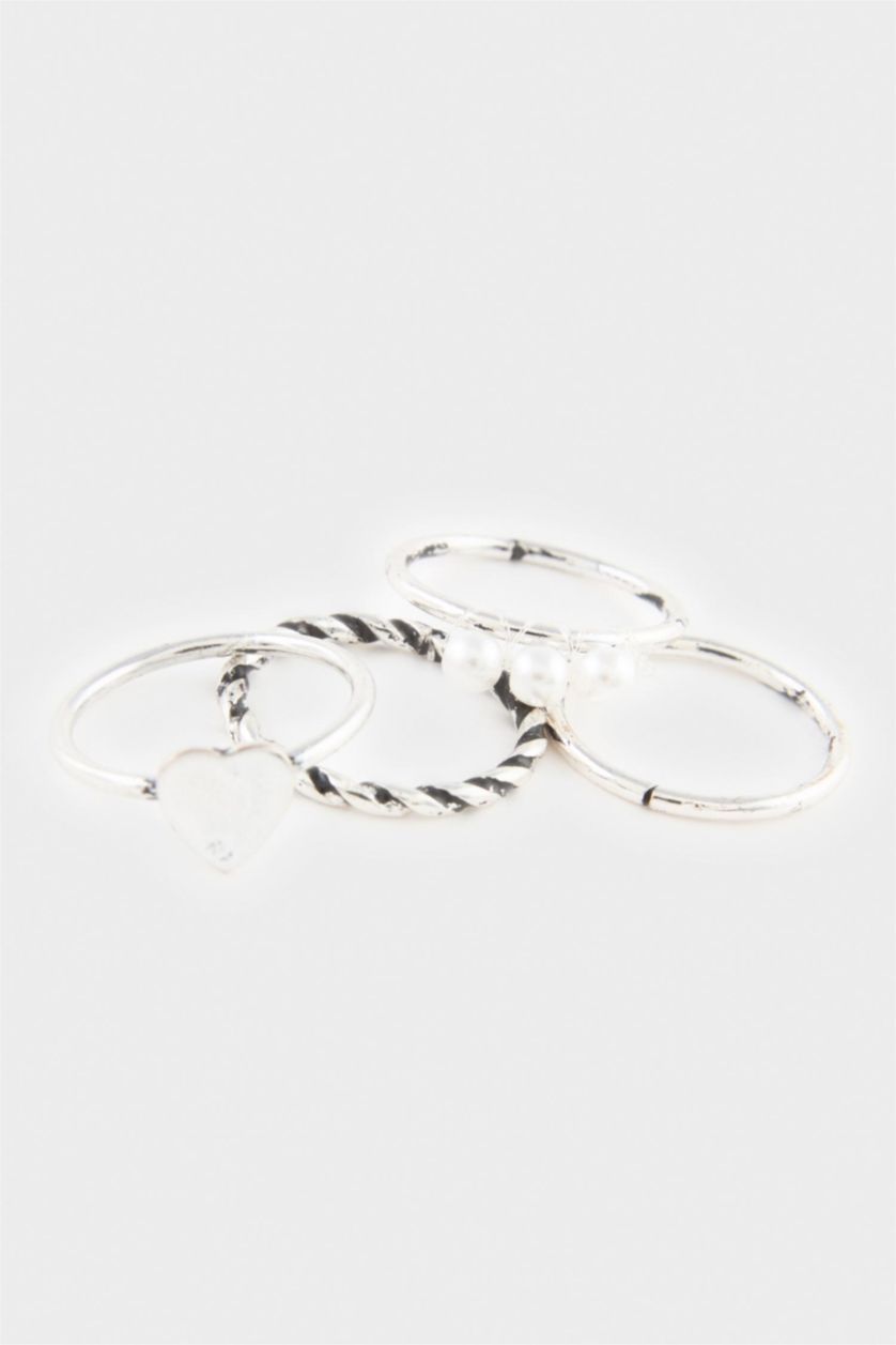 Women Gümüş 8 piece Ring