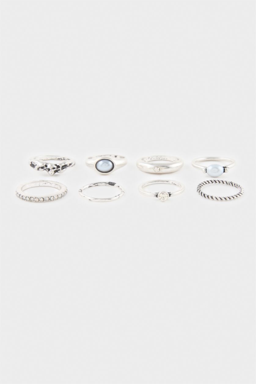 Kadın Gümüş Kadın 8'li Yüzük