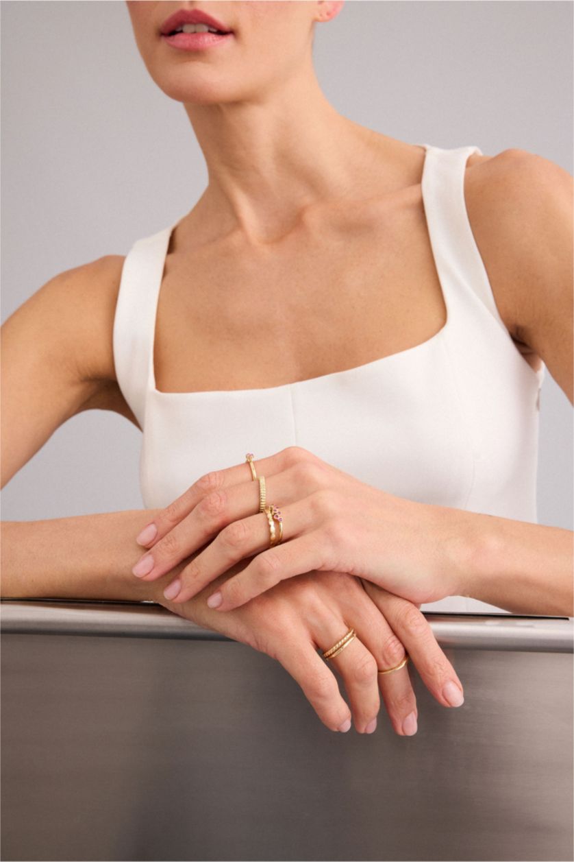 WOMAN GOLD 6 piece Ring